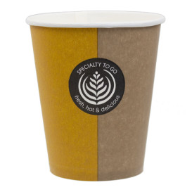 Papieren beker "Specialten" 6 Oz/180ml + Deksel Ø7,0cm (1000 stuks)