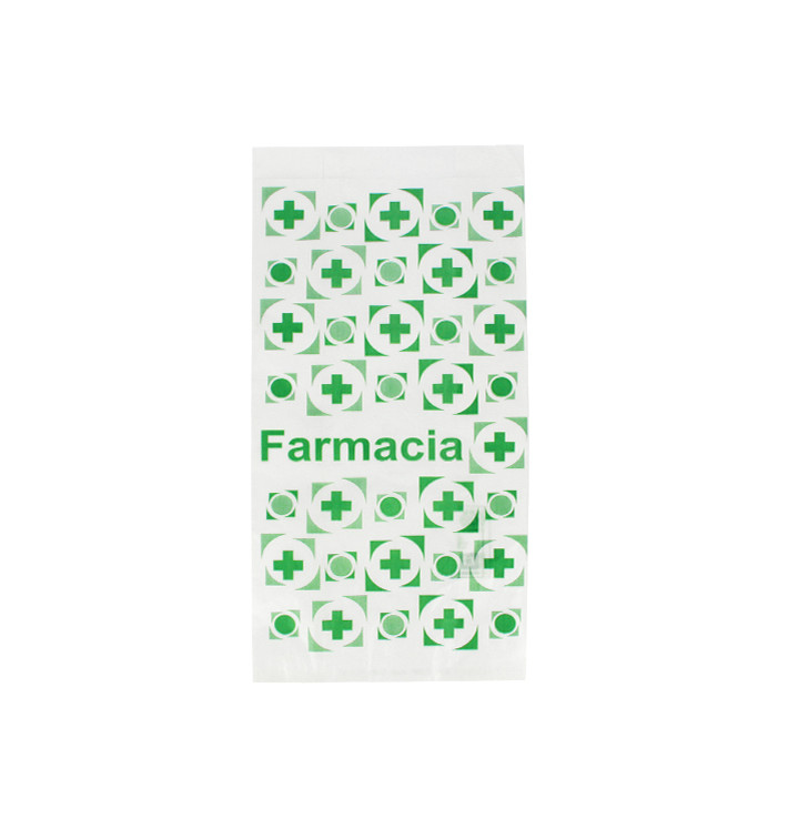 Sac Papier Blanc Pharmacie 14+7x28cm (250 Utés) Sac Papier Blanc Pharmacie 14+7x28cm (250 Utés)