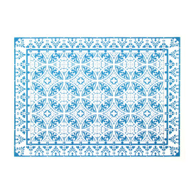 Papieren Placemats 30x40cm "Alhambra" Turkoois 50g/m² (1000 Stuks)