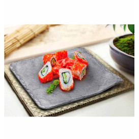 Assiette Ardoise Synthétique Dégustation 24x24 cm (80 Utés)