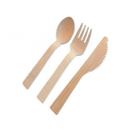 Set de Couverts en Bambou Avec Serviette 3Pcs (50 Sets)