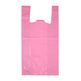 Plastic Hemddraagtassen 70% Gerecycled “Colors” Roze 42x53cm 50µm (1.000 stuks)