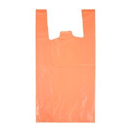 Plastic Hemddraagtassen 70% Gerecycled “Colors” Oranje 42x53cm 50µm (1.000 stuks)
