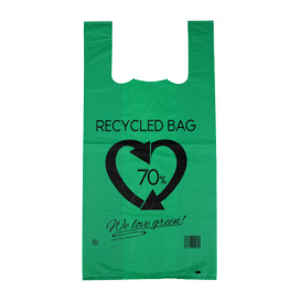 Plastic Hemddraagtassen 70% Gerecycled Groen 42x53cm 50µm (1.000 stuks)