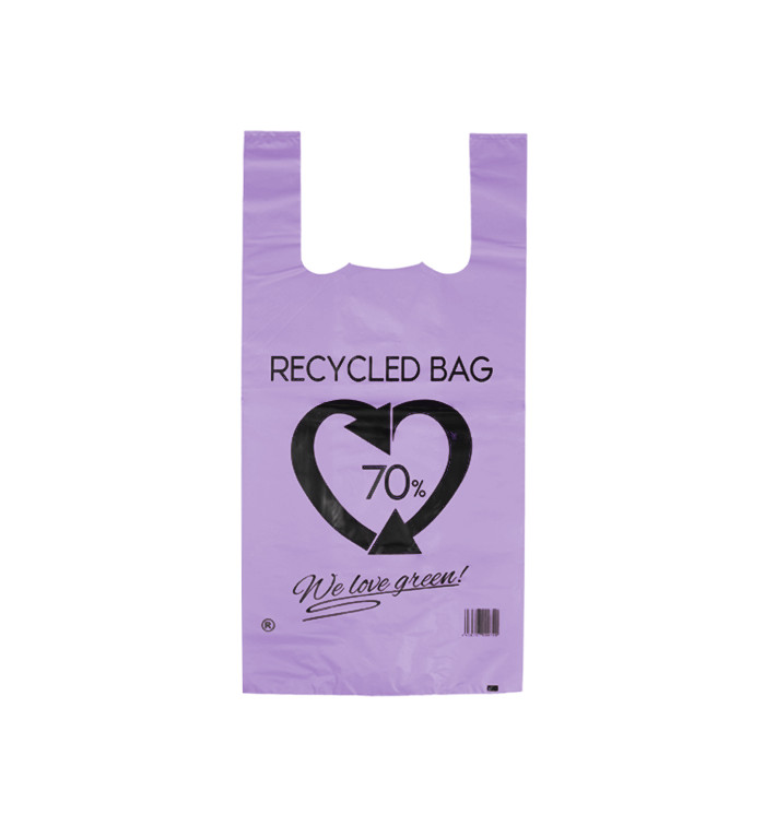 Plastic Hemddraagtassen 70% Gerecycled Lila 42x53cm 50µm (1.000 stuks) Plastic Hemddraagtassen 70% Gerecycled Lila 42x53cm 50µm (1.000 stuks)