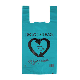 Sac à Bretelles 70% Recyclé Bleu 42x53cm 50µm (1.000 Utés)