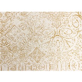 Voorgesneden Papieren Tafelkleed 1x1m "Mosaic" Crème 40g/m² (400 Stuks)