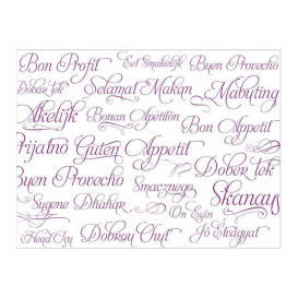 Placemat van Papier Fuchsia "Buen Provecho" 30x40cm 40g/m² (1.000 Stuks)