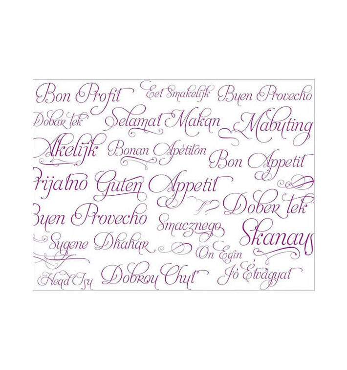 Placemat van Papier Fuchsia "Buen Provecho" 30x40cm 40g/m² (1.000 Stuks) Placemat van Papier Fuchsia "Buen Provecho" 30x40cm 40g/m² (1.000 Stuks)