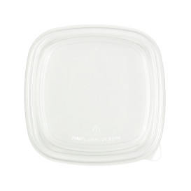 Couvercle Plastique rPET Transparent 17x17cm (300 Utés)