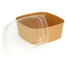 Couvercle Plastique rPET Transparent 17x17cm (300 Utés)