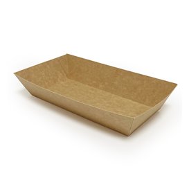 Verpakking MenuBox Kraft Kartonnen met Raam 20x20x8,5cm (55 Stuks)