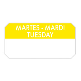 Rouleau Adhésif Rectangulaire "Mardi" 5x2,5cm (1.000 Utés)