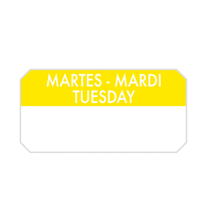 Rechthoekige Zelfklevende Rol "Tuesday" 5x2,5cm (1.000 Stuks) Rechthoekige Zelfklevende Rol "Tuesday" 5x2,5cm (1.000 Stuks)