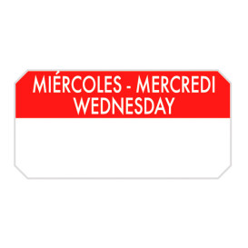 Rechthoekige Zelfklevende Rol "Wednesday" 5x2,5cm (1.000 Stuks)