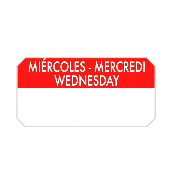 Rechthoekige Zelfklevende Rol "Wednesday" 5x2,5cm (1.000 Stuks) Rechthoekige Zelfklevende Rol "Wednesday" 5x2,5cm (1.000 Stuks)