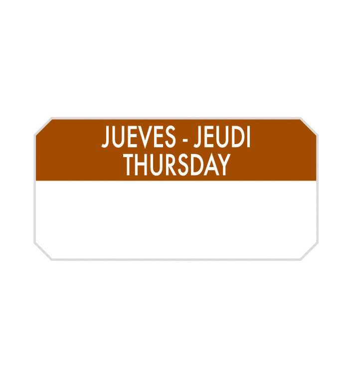 Rouleau Adhésif Rectangulaire "Jeudi" 5x2,5cm (1.000 Utés) Rouleau Adhésif Rectangulaire "Jeudi" 5x2,5cm (1.000 Utés)