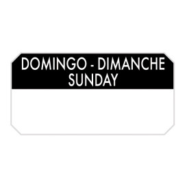 Rouleau Adhésif Rectangulaire "Dimanche" 5x2,5cm (1.000 Utés)