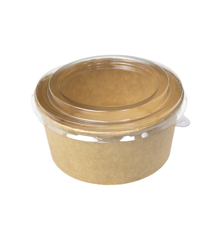 Soepkom Karton Kraft-Kraft met Deksel 750ml (300 Stuks) Soepkom Karton Kraft-Kraft met Deksel 750ml (300 Stuks)