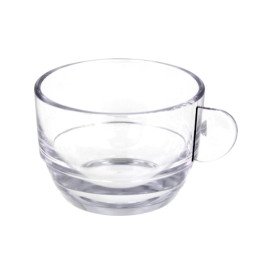 Tasse Réutilisable SAN “Cappuccino” Transparent 166ml (36 Utés)