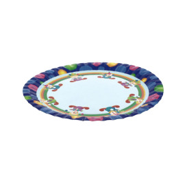 Papieren bord Clown Design 23cm (8 stuks)
