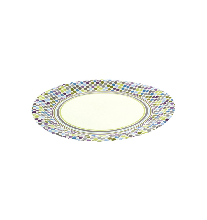 Papieren bord "Raenas en Topos" Design 18cm (504 stuks) Papieren bord "Raenas en Topos" Design 18cm (504 stuks)