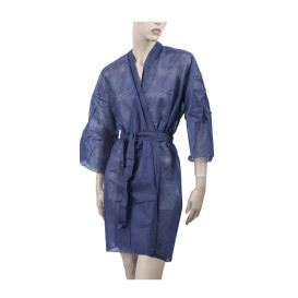 Kimono PP non Tissé Ceinture et Poche Bleu XL (10 Utés)