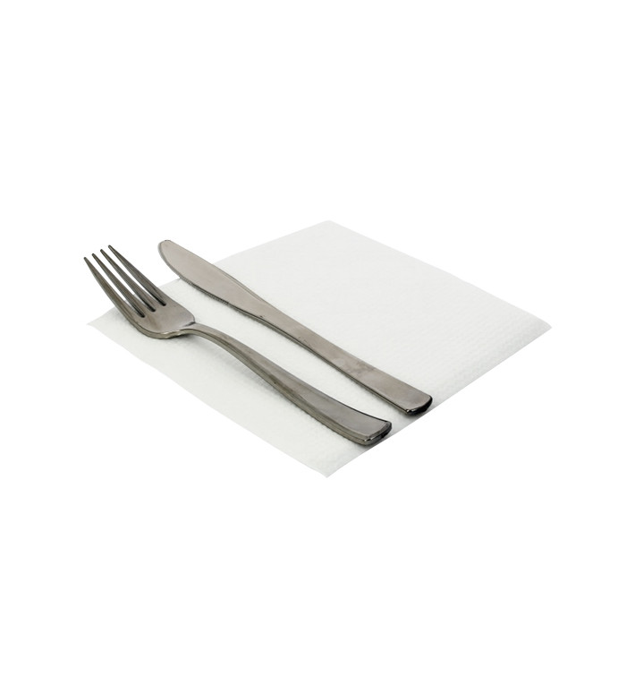 Serviette Papier Blanc 33x33cm 1 épaisseur (100 Unités) Serviette Papier Blanc 33x33cm 1 épaisseur (100 Unités)