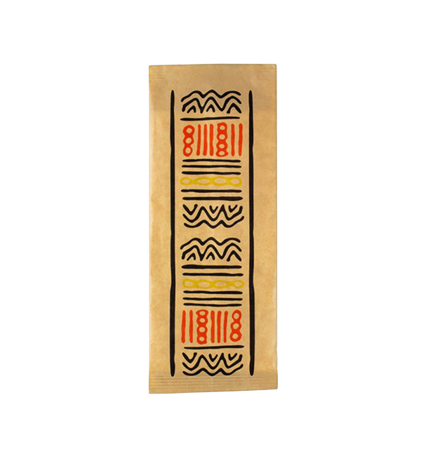 Enveloppe Porte-Couverts avec Serviettes "Tribal" (125 Utés)