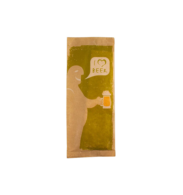 Enveloppe Porte-Couverts avec Serviettes "I Love Beer" (1000 Utés) Enveloppe Porte-Couverts avec Serviettes "I Love Beer" (1000 Utés)