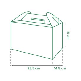Boîte à Menu Kraft 225x145x150mm (25 Utés)