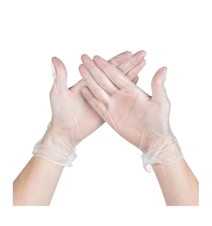 Gants en Vinyle sans Poudre Transp. Taille M (100 Utés) Gants en Vinyle sans Poudre Transp. Taille M (100 Utés)
