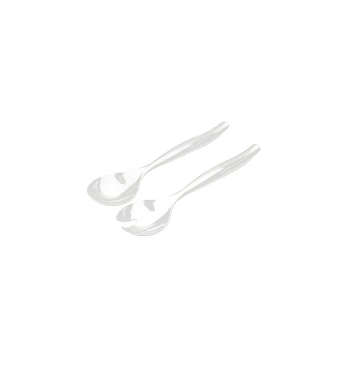 Cuillère et Fourchette Plastique Transparent Salade Cuillère et Fourchette Plastique Transparent Salade