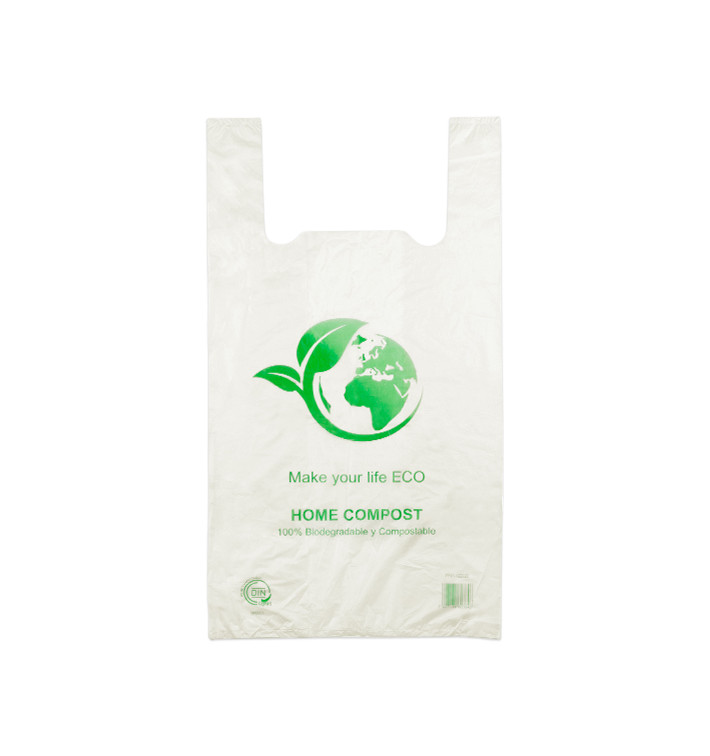 Sac à Bretelles Home Compost “Be Eco!” 35x45cm 17,5µm (1.000 Utés)