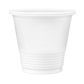 Plastic PS Shotje wit 80 ml (50 stuks) 