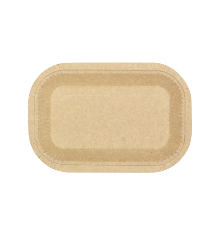 Papieren Dienblad Vormig Vetvrij Kraft 15x23cm 245g/m² (750 stuks) Papieren Dienblad Vormig Vetvrij Kraft 15x23cm 245g/m² (750 stuks)