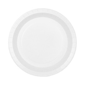 Assiette en Carton Ronde Ingraissable Blanc Ø22cm 200g/m² (50 Utés)