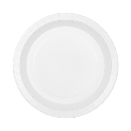 Assiette en Carton Ronde Ingraissable Blanc Ø18cm 220g/m² (50 Utés)