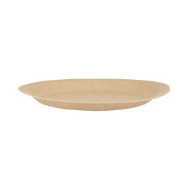 Assiette en Carton Ronde Ingraissable Kraft Ø22cm 195g/m² (50 Utés)
