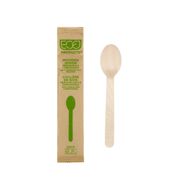 Verpakt Wegwerp Hout Lepel 16cm (25 Stuks) Verpakt Wegwerp Hout Lepel 16cm (25 Stuks)