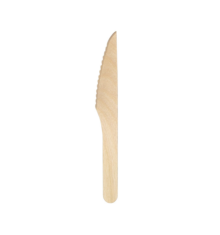 Wegwerp Hout Mes 16,5cm (25 Stuks) Wegwerp Hout Mes 16,5cm (25 Stuks)
