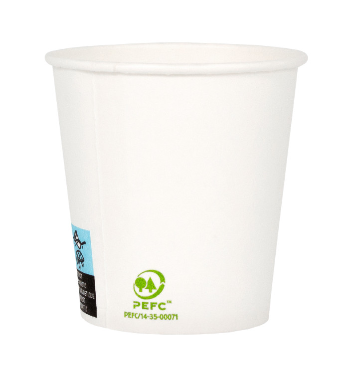 Papieren beker wit 4 Oz/120ml Ø6,2cm (80 stuks) Papieren beker wit 4 Oz/120ml Ø6,2cm (80 stuks)