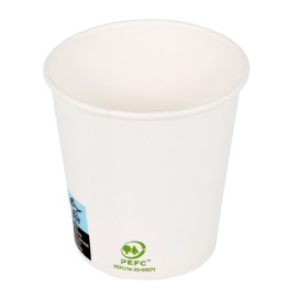 Papieren beker wit 4 Oz/120ml Ø6,2cm (2000 stuks)