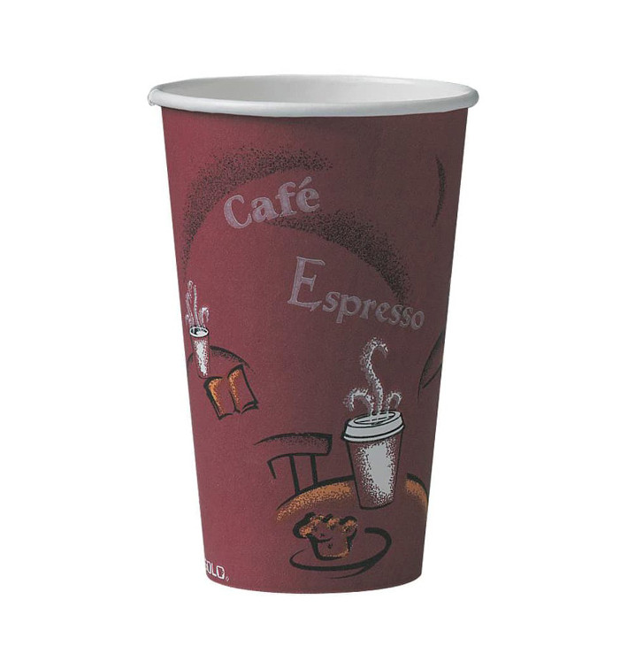 Papieren beker "Bistro" 16 Oz/500ml Ø8,9cm (50 stuks) Papieren beker "Bistro" 16 Oz/500ml Ø8,9cm (50 stuks)