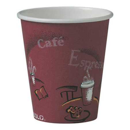 Gobelet Carton 6oz/180ml Café "Bistro" Ø7,4cm (1000 Utés)