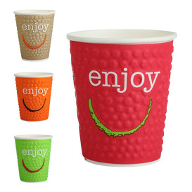 Gobelet Carton "Enjoy" 12Oz/360ml Ø9,0cm (34 Unités)