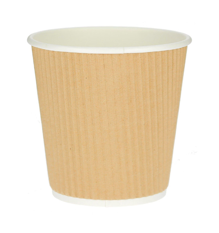 Papieren beker "ribbel kraft" bruin 4 Oz/120ml Ø6,2cm (50 stuks) Papieren beker "ribbel kraft" bruin 4 Oz/120ml Ø6,2cm (50 stuks)