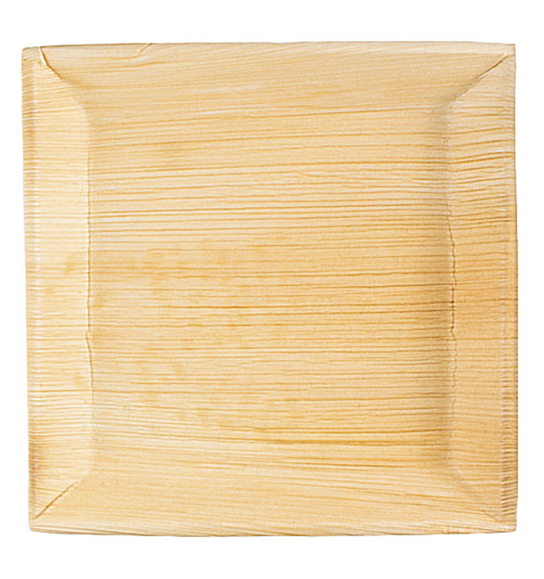 Palm blad bord Vierkant 27x27cm (60 stuks)