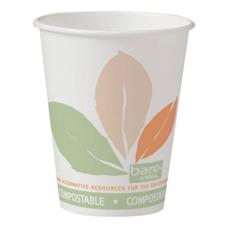 Gobelet Carton PLA Bare 8Oz/240ml Ø8,0cm (1.000 Unités)