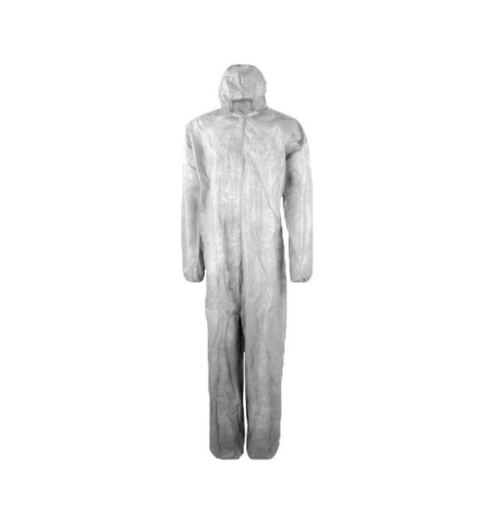 Wegwerp plastic overall "TST" PP capuchonrits 35g maat XXL (1 stuk) Wegwerp plastic overall "TST" PP capuchonrits 35g maat XXL (1 stuk)